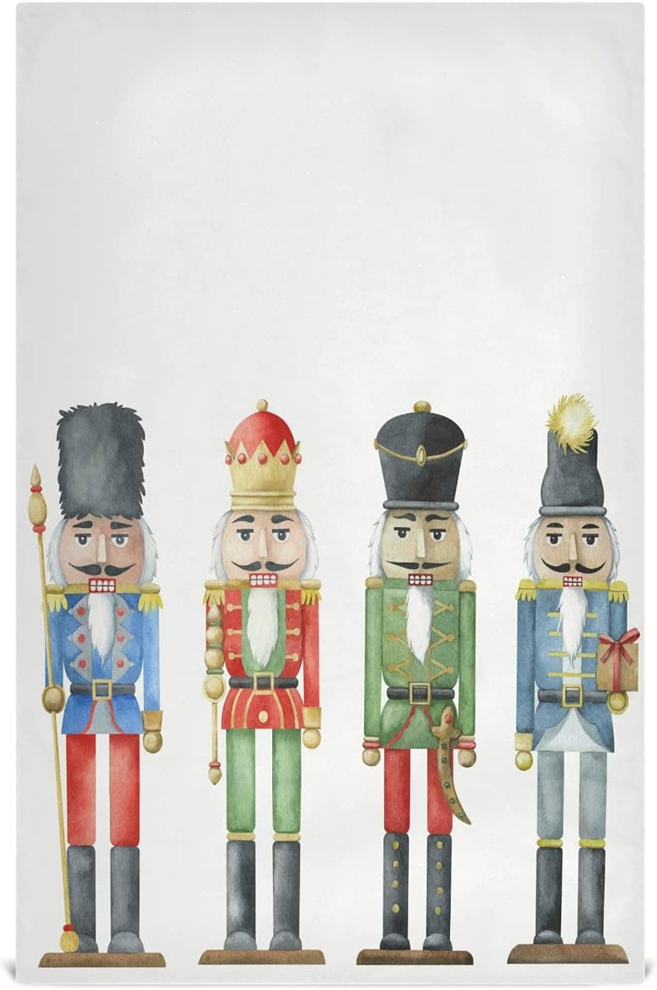 Christmas Xmas Nutcracker Soldiers Kitchen Towels Dishcloths Set 1 Pack Hand Bath Dish Towel Tea Bar Towels 18 x 28 in Cleaning Cloths Soft Absorbent Fast Drying for Cooking Baking