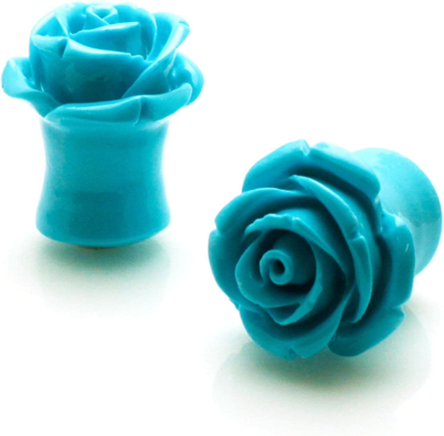 Payless Outlet Acrylic Tunnel Expander Colorful Rose Ear Plugs