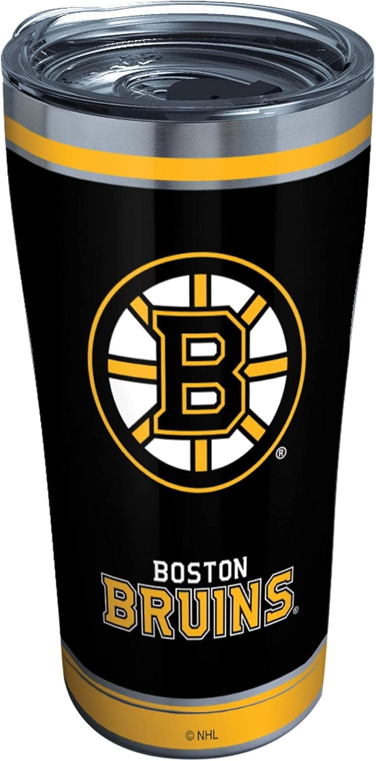 Tervis Triple Walled NHL Boston Bruins Insulated Tumbler Cup Keeps Drinks Cold & Hot, 20oz - Stainless Steel, Shootout