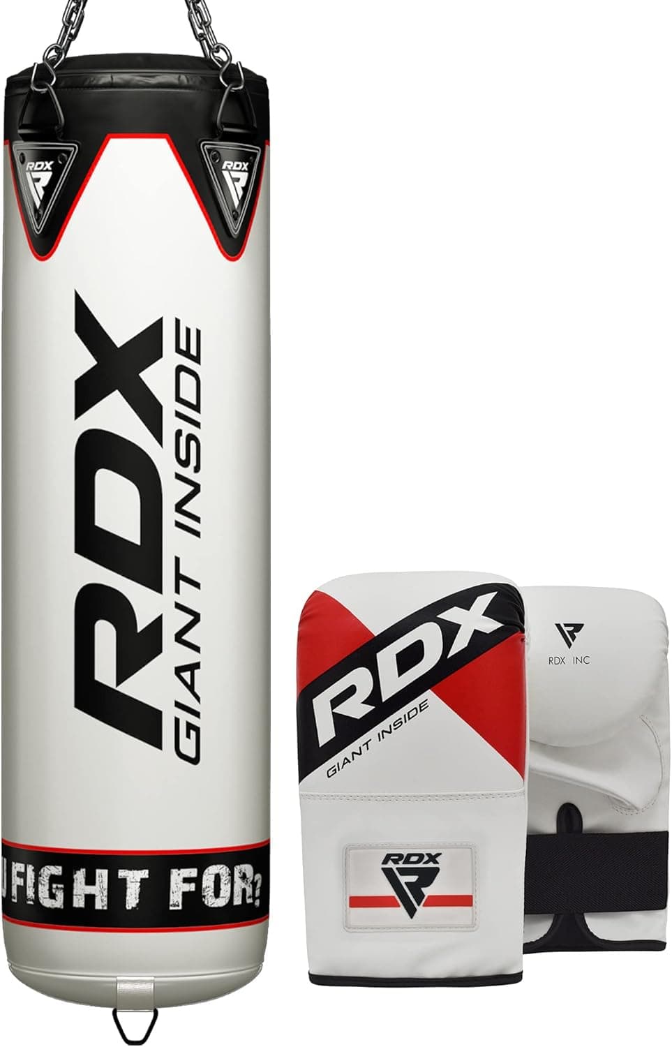 RDX Punching Bag Heavy Boxing Bag, Filled 4ft 5ft Anti Swing Kickboxing Adult Set, Maya Hide Leather, Punching Gloves, MMA Muay Thai, Combat Sports Boxing Workout Home Gym Fitness Training