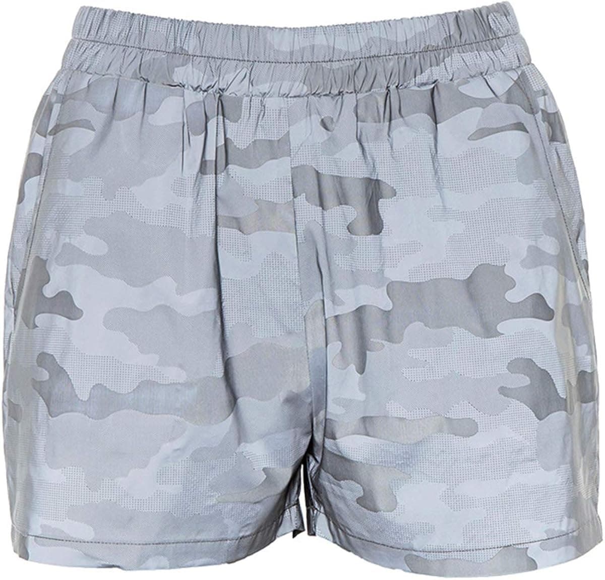 Women Reflective Shorts Camouflage Fluorescent Night Silver Sport Bottoms Pants Shiny Hot Club Outfit