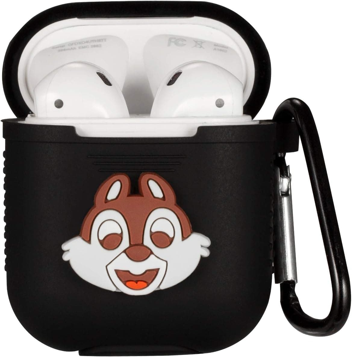 Logee Chip&Dale Case for Airpods 1&2,Cute Character Silicone 3D Funny Cartoon Airpod Cover,Soft Kawaii Fun Cool Animal Skin Keychain Kits + Carabiner,Unique Cases for Girls Kids Women Air pods