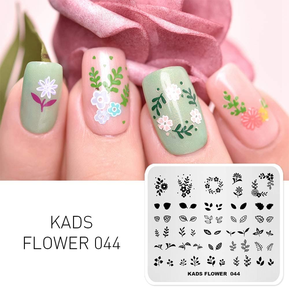 KADS Nail Art Stamp Template Flower Image Plate Stamping Plate for Nail Art DIY Tool for Manicure(FL044)