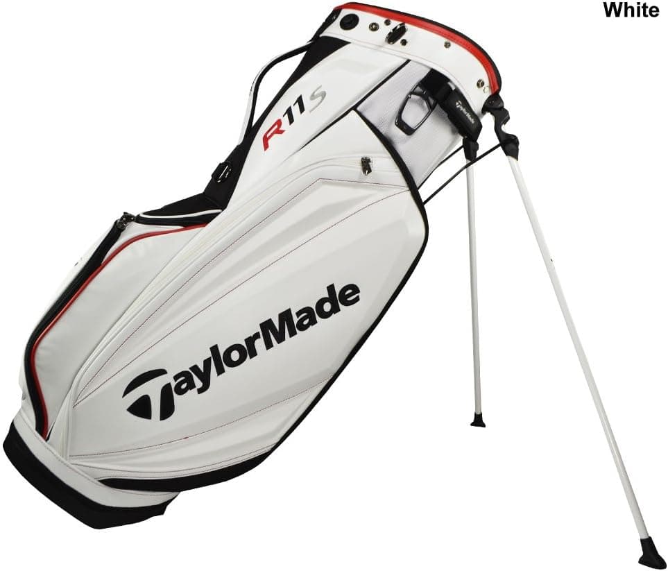 TaylorMade TMX Stand Bag, White/Silver/Black