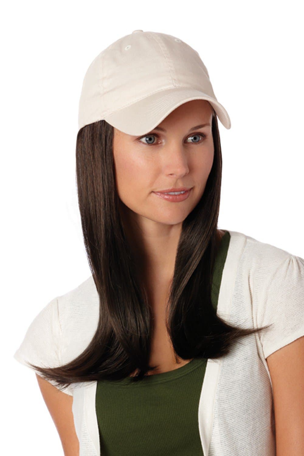 Henry Margu Hair Accents Long Hair with Beige Baseball Cap Wig (24H18 - LT ASH BROWN/GOLD BLONDE HIGHLIGHTS)