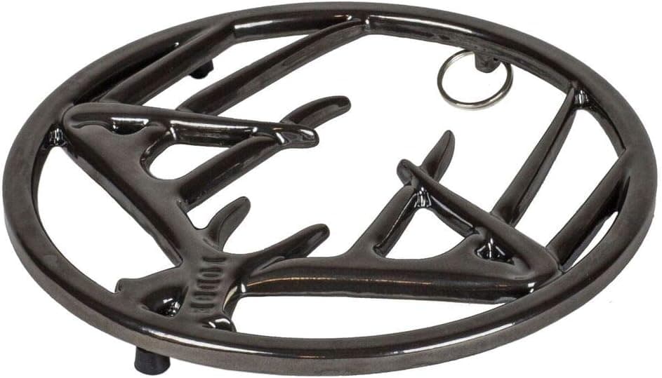 Lodge Enameled Cast Iron Antler Trivet, 8 Inch, Midnight Chrome