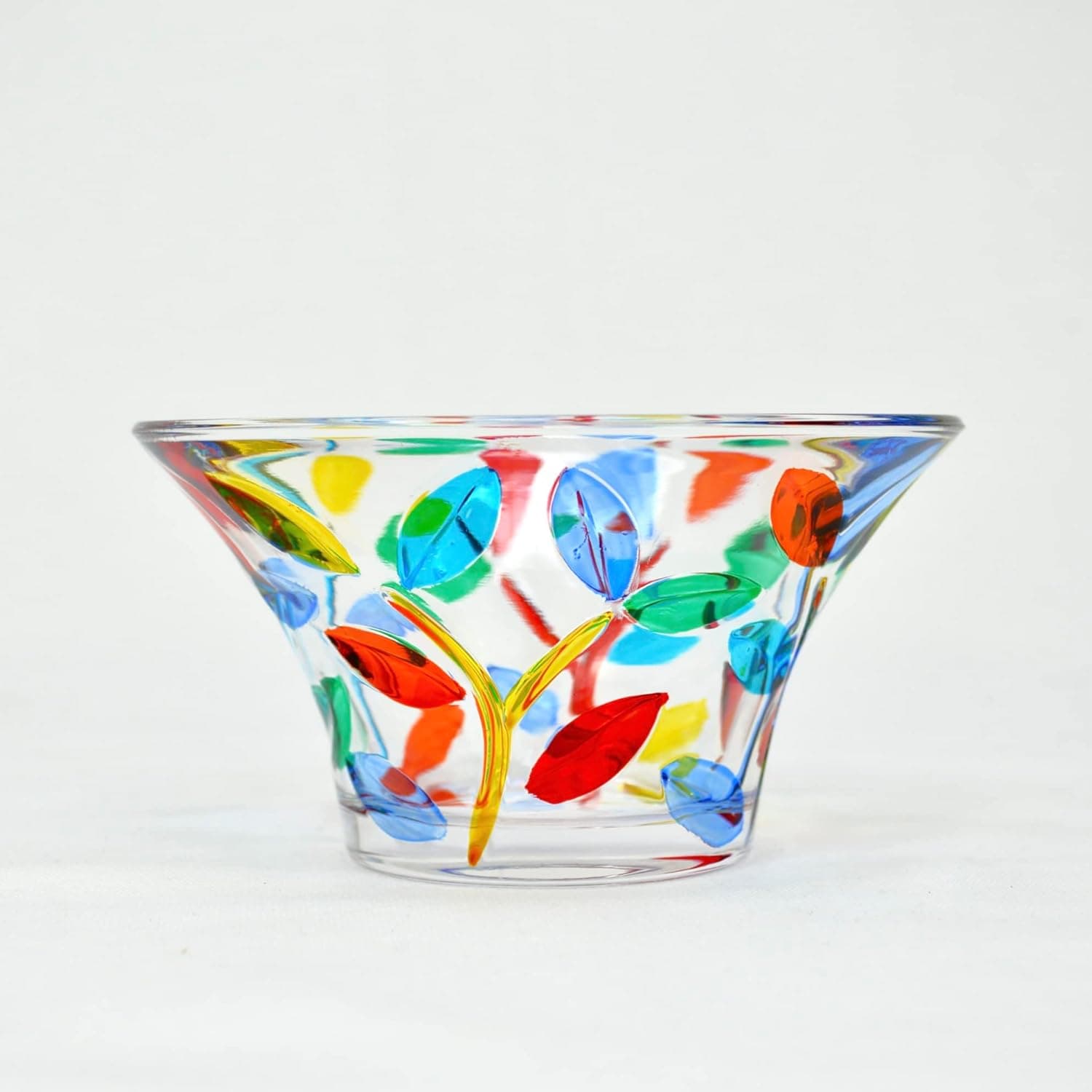 Murano Glass Tree Of Life Candy Bowl, Authentic Hand Painted Italian Glass