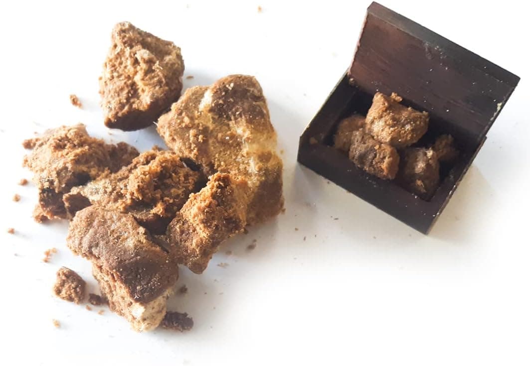 Stout Monk Brand Semi Dark Amber Resin Incense with Wooden Box, Premium Highly Quality Amber Resin (25 Grams)