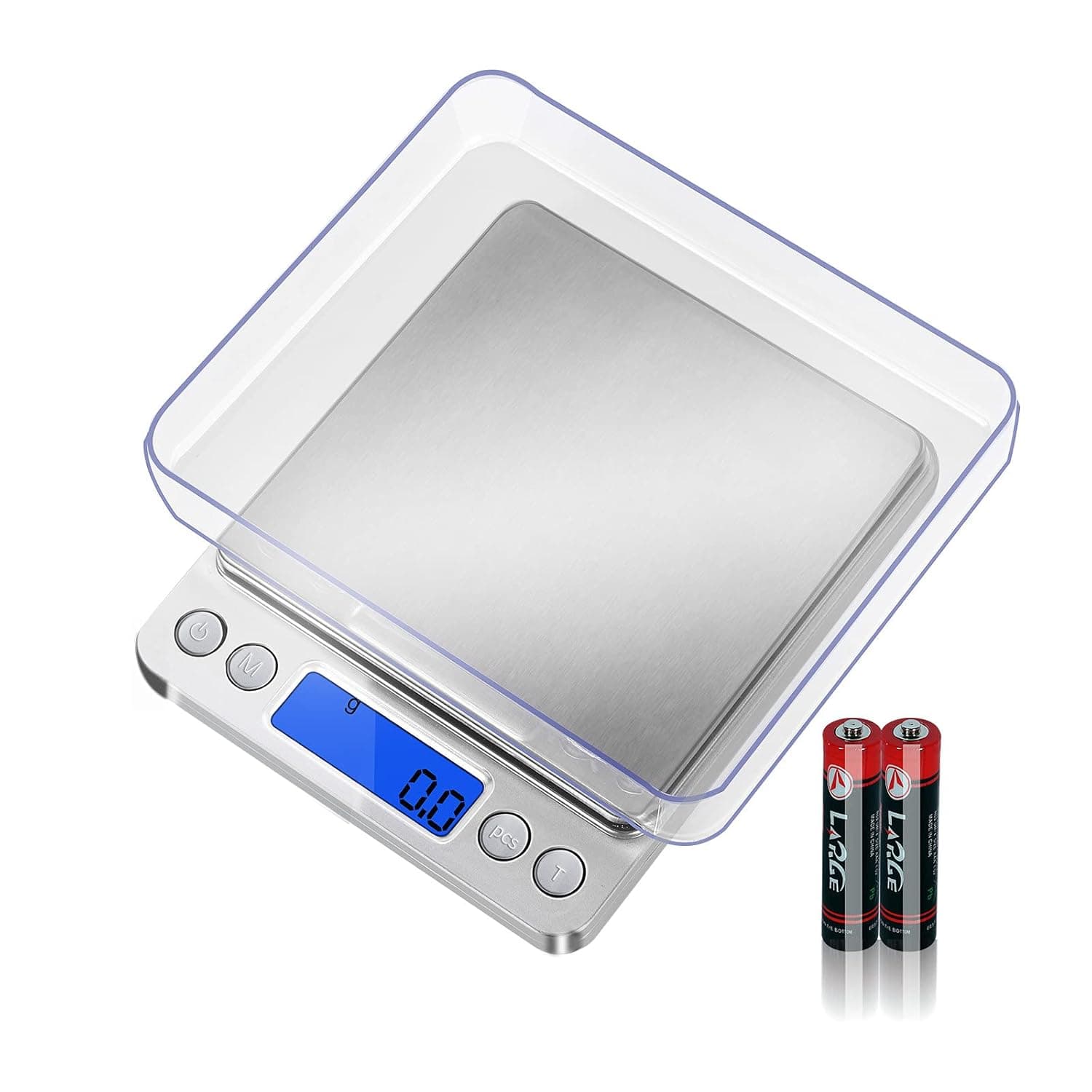 Tobole Food Scales Digital Weight Grams and oz for Cooking Baking, 500g 0.001oz/ 0.01g Jewelry Scale with LCD/ Tare Function Mutritional Calculator, Battery Included
