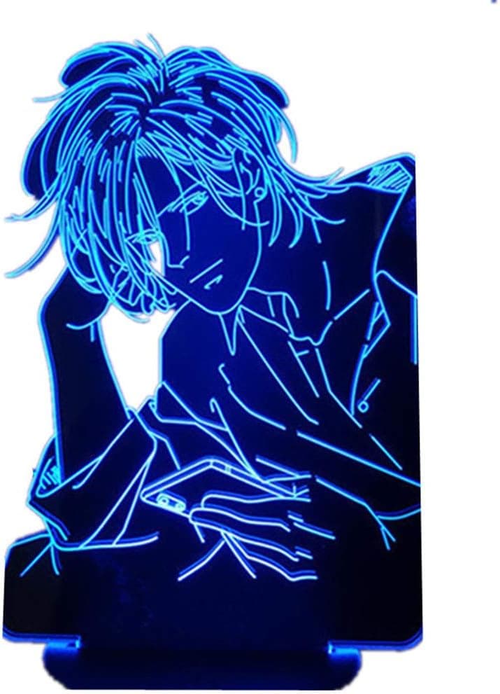 New Manga Banana Fish ASH Lynx Figure Anime LAMP 3D Lamp Remote Touch Switc Led Night Lights Table Lampara for Christmas Gift Multicolored
