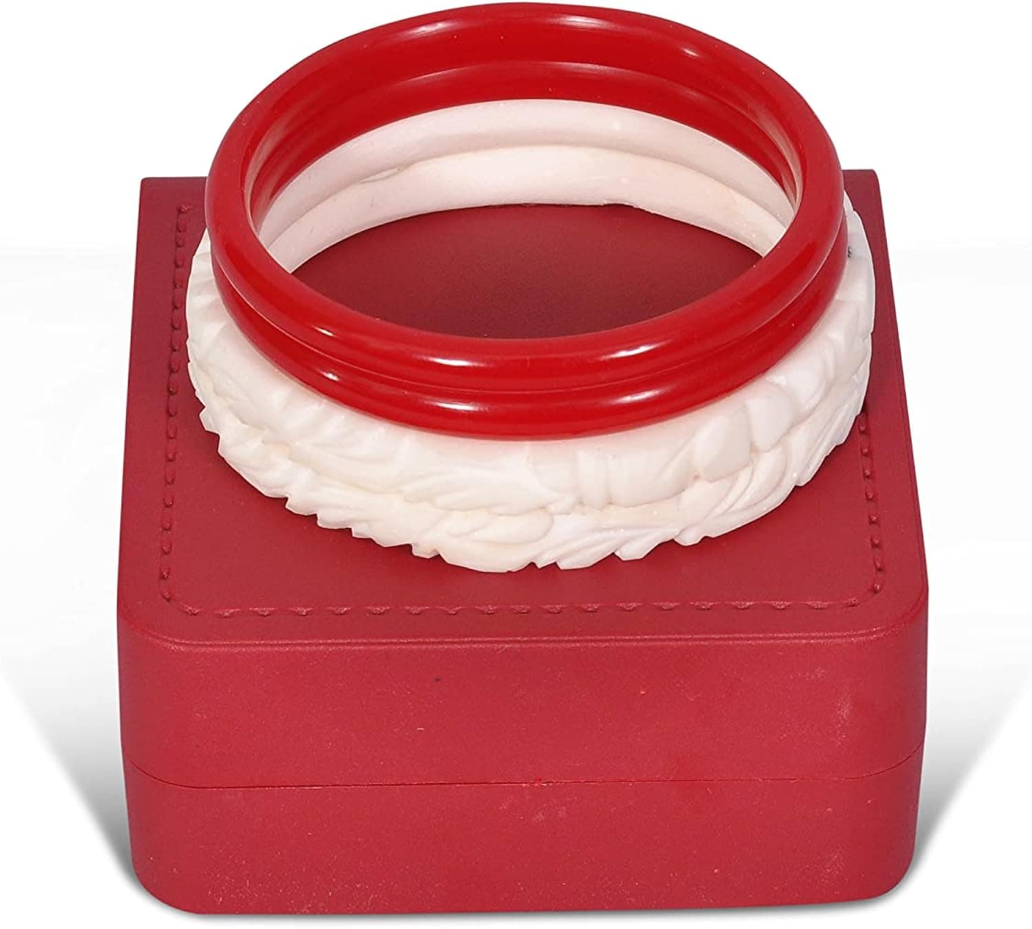 DigiRake Shanka Pola Bangles Original Set with Jewellery Bangle Box | Conch Shell Bangles | Bengali Bangles for Women | Sankha Chudi | Chudi Set | Shell Jewellery For Women