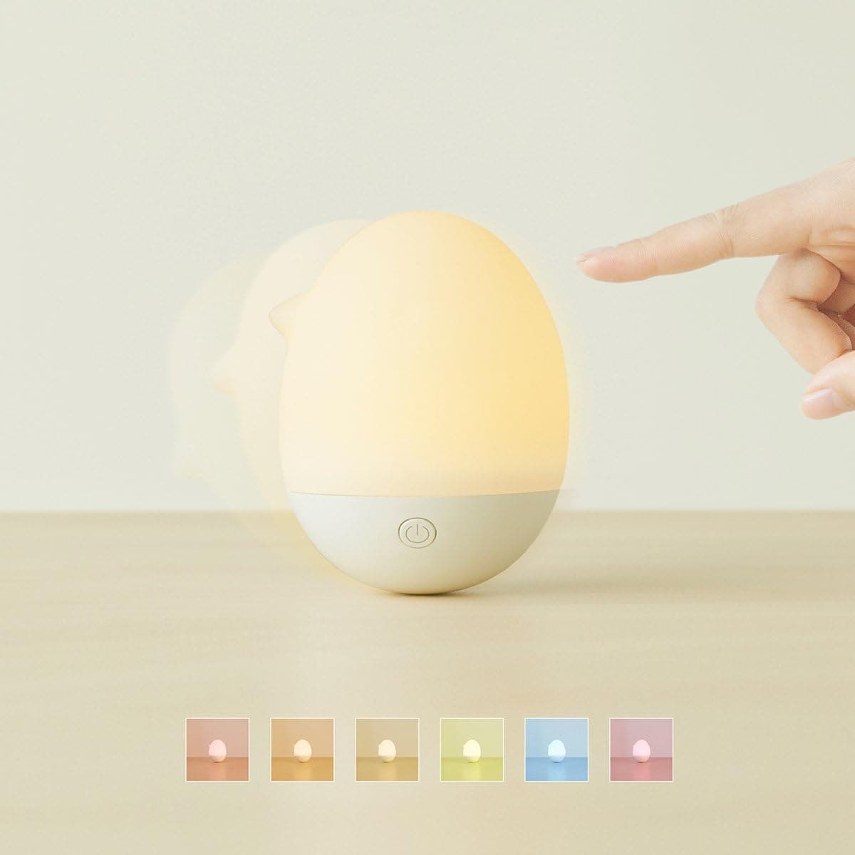 Emoi Night Lights for Kids,Egg Never Fall and Swinging Touch Lamp,6 Colors Mini Lamp and Gifts for Girls and Boys