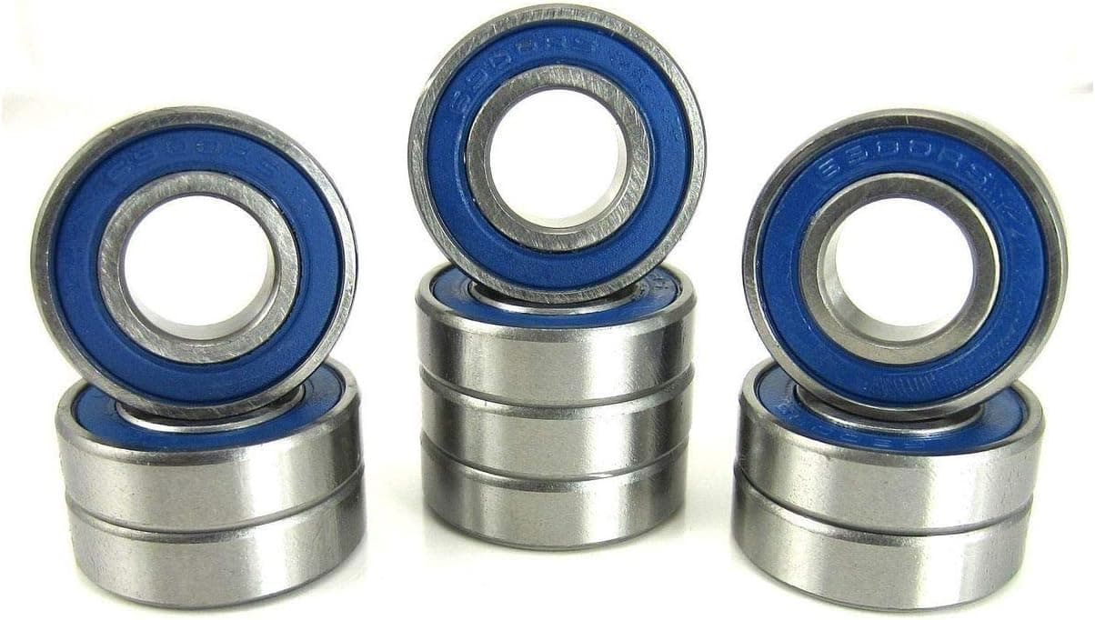 TRB RC 10x22x6mm Precision Ball Bearings ABEC 3 Blue Rubber Seals (10)