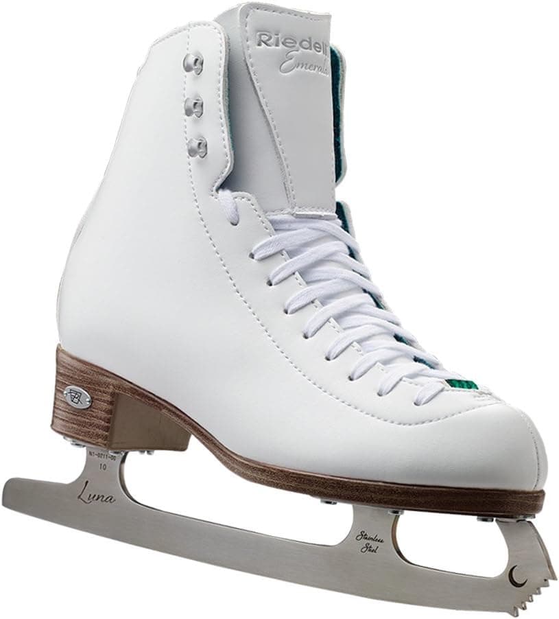 Riedell Skates - 119 Emerald - Women's Recreational Figure Ice Skates with Steel Luna Blade