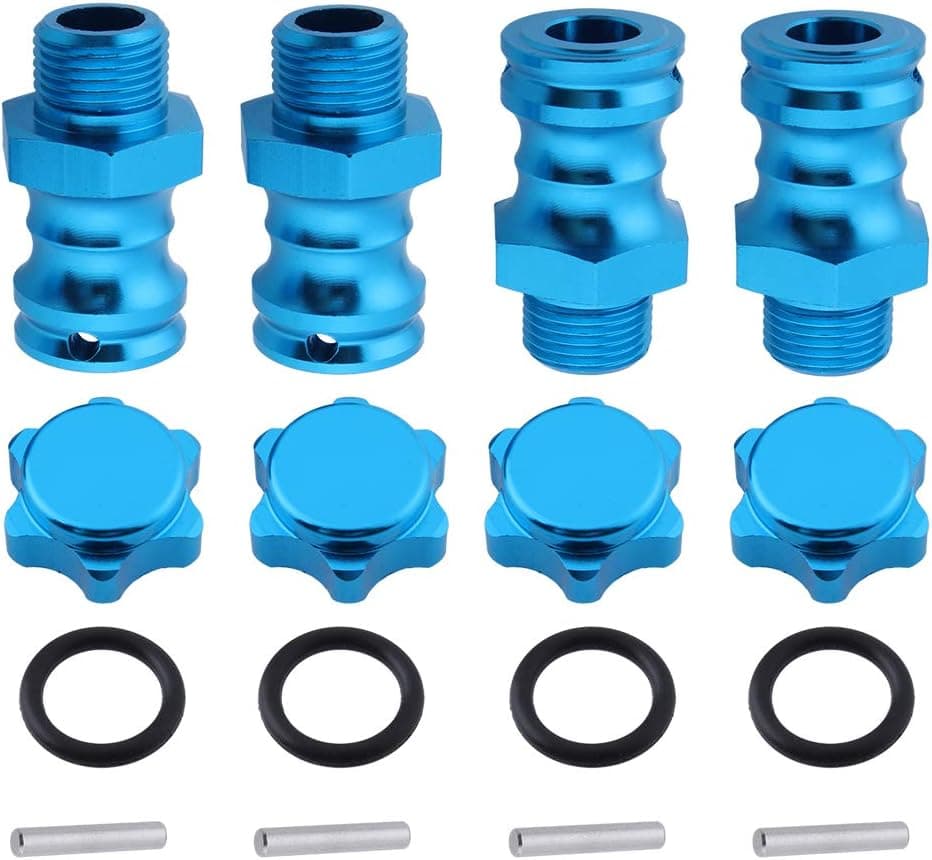 Hobbypark 17mm Aluminum Wheel Hubs Hex Kit 23MM Extension Adapter for 1/8 RC Hobby Car Buggy Monster Truck (Set of 4)