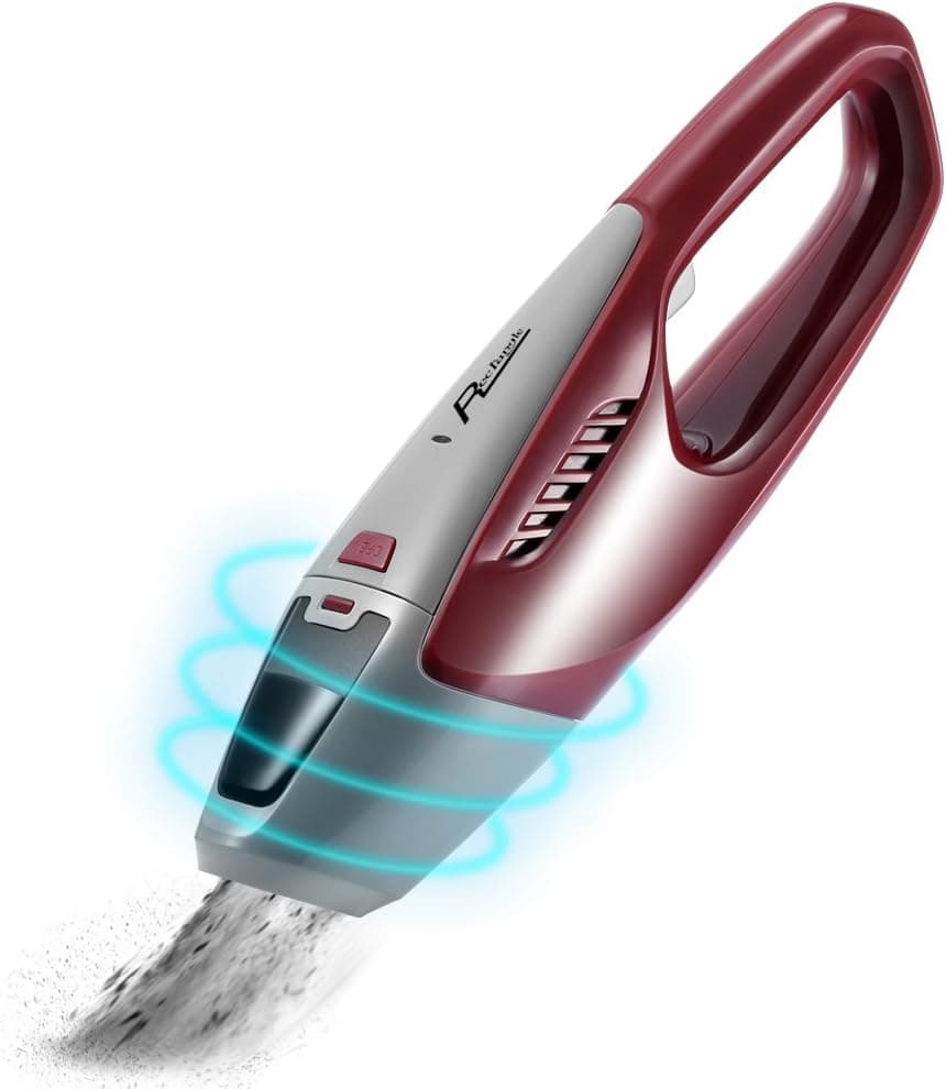 Rectangle Clean (11 X 3 X 2.8 Mini Cordless, Portable Dust Buster, Handheld Vacuum Cleaner Car House 1500Pa Strong Suction High Power, USB Rechargeable, Convenient Dry Use Red
