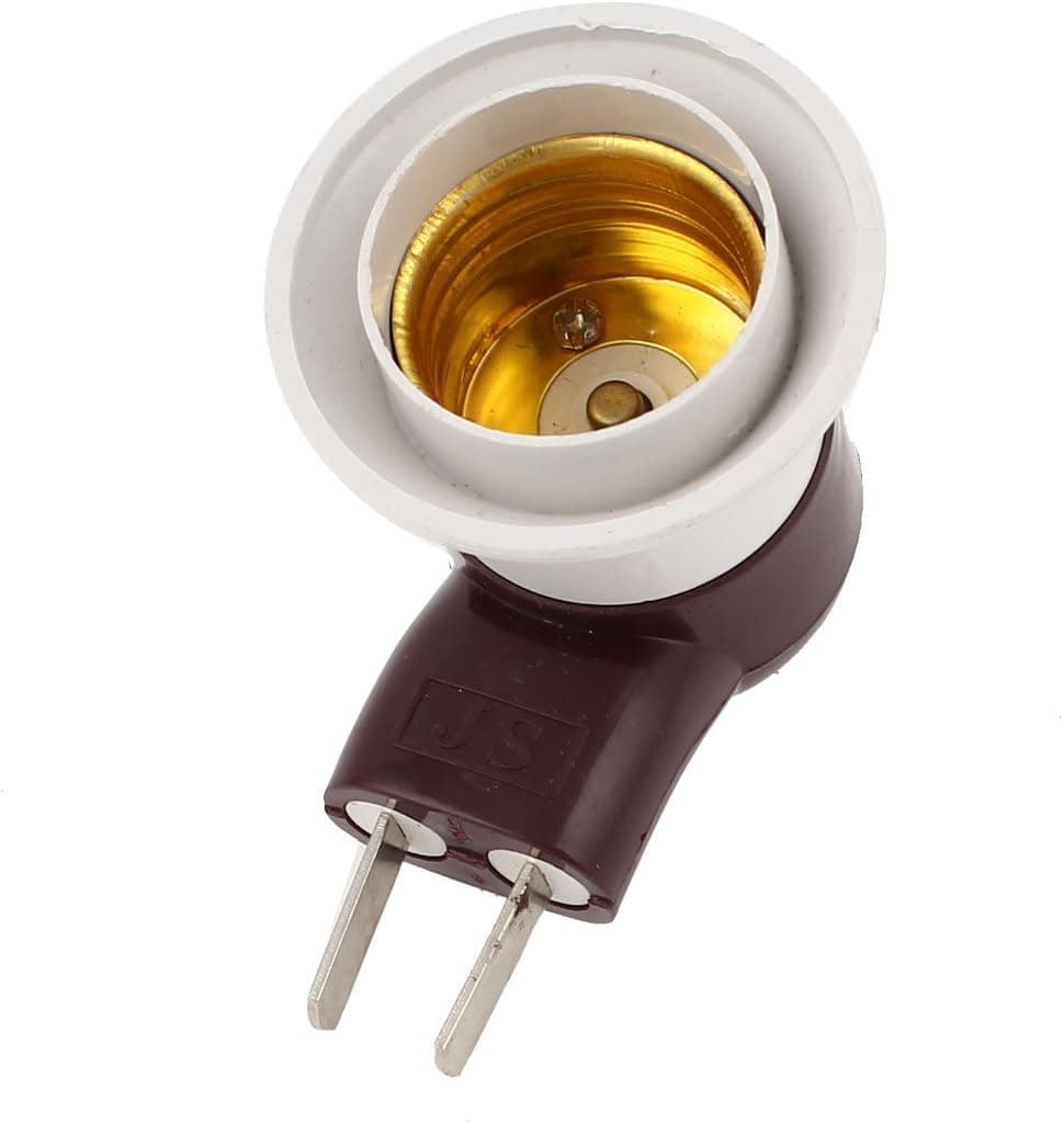 uxcell US Plug On/Off Switch E27 Bulb Base Light Lamp Holder Socket Converter