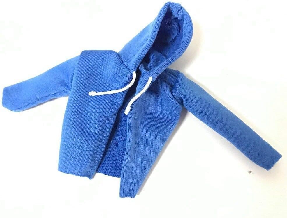 FIGLot Fabric Hoodie for Mezco One:12 Mattel WWE Figure - Blue (Figure NOT Included)