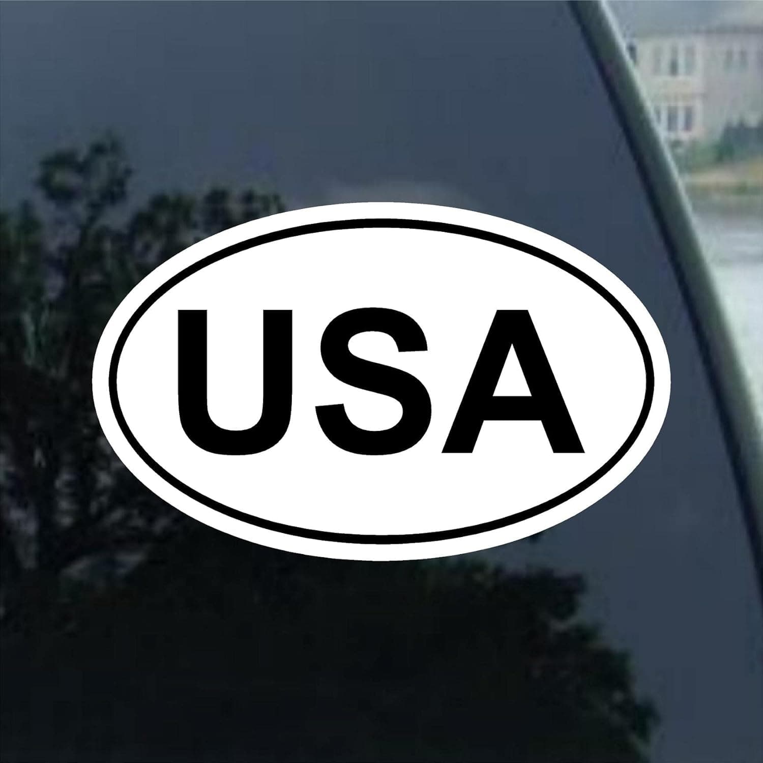USA Euro Oval Bumper Sticker