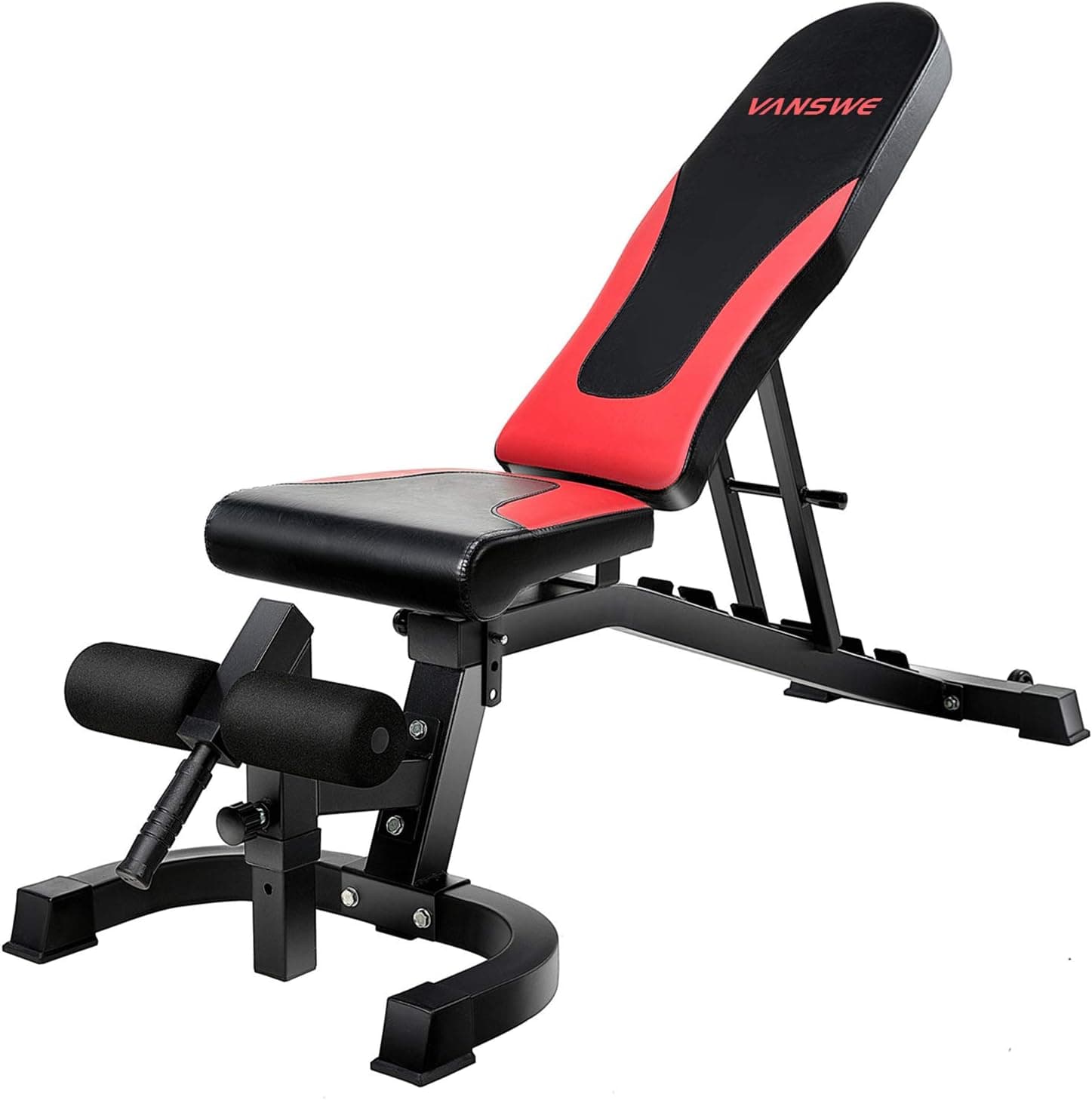 Vanswe Weight Bench, Adjustable Workout Bench Press 800lbs Flat Incline Decline Utility Bench Sit Up Exercise Bench for Home Gym Strength Training Full Body Workout