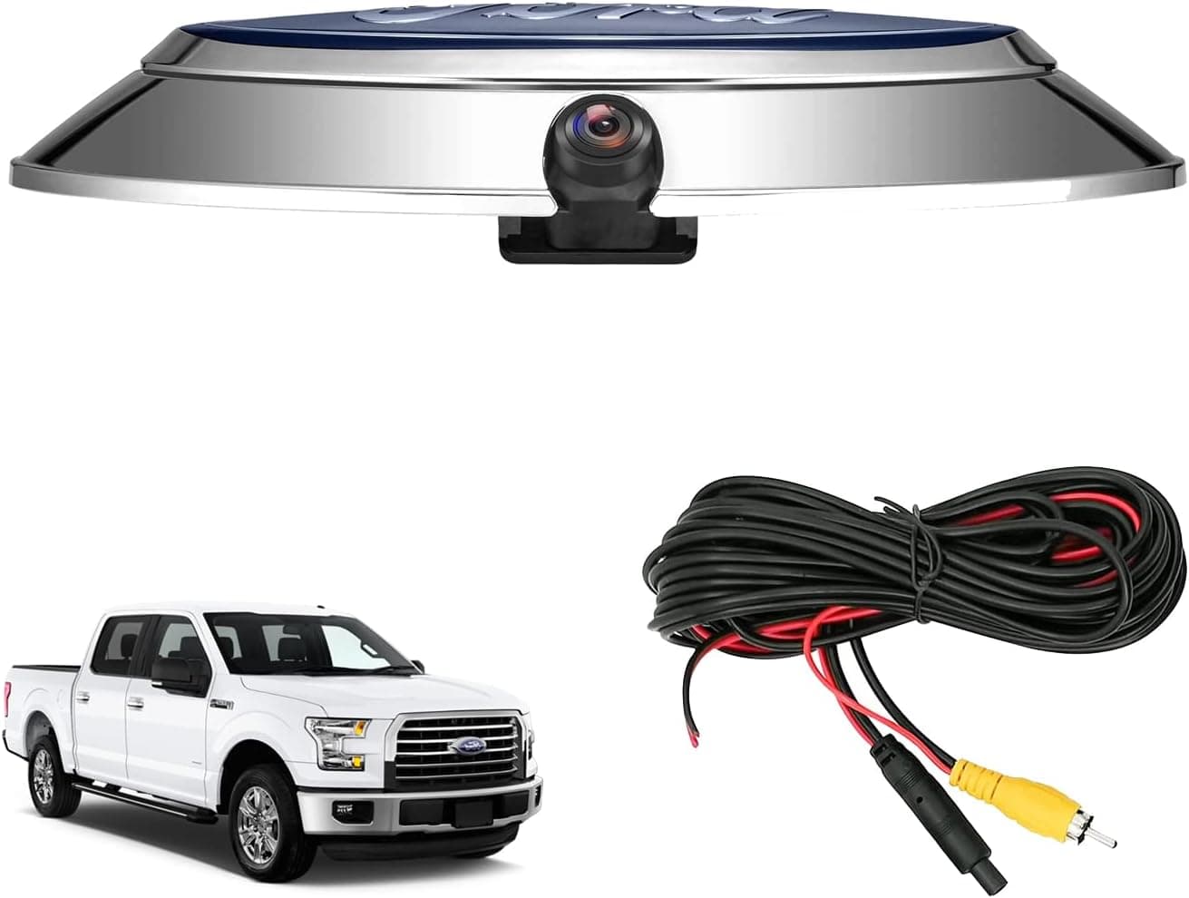 Backup Rear Cameras Compatible with Ford F150 F250 F350 F450 F550 2004-2016, with Ford Flex 2009-2012, w/ Ford Tailgate Emblem Backup Camera HD Night Vision/ Starlight Night Vision/ AHD Waterproof