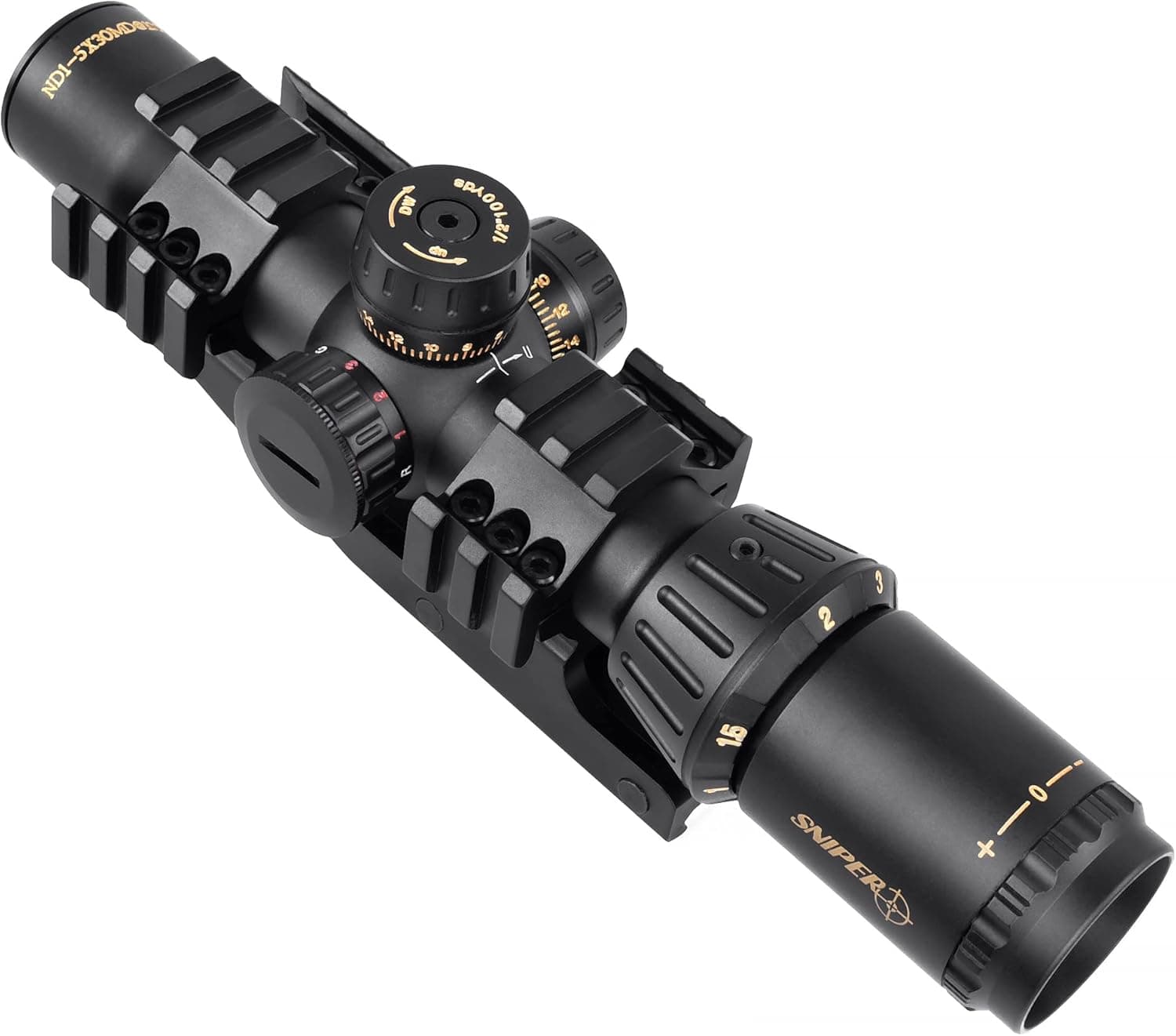 FSI 1-5x30 LPVO Rifle Scope SFP Illuminated Reticle with Mount 30mm Tube (Mil Dot)