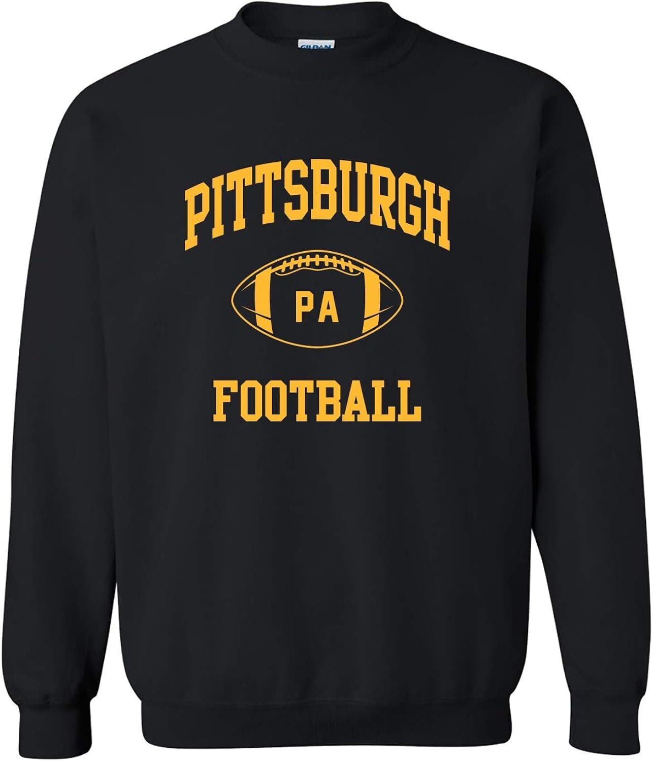 Pittsburgh Classic Football Arch - Hometown Pride CREW SWEATSHIRT - X-Large - Black
