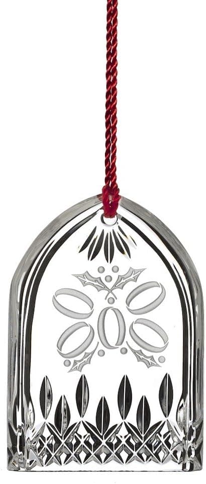 Waterford 12 Days of Christmas Five Golden Rings Crystal Ornament Decoration New