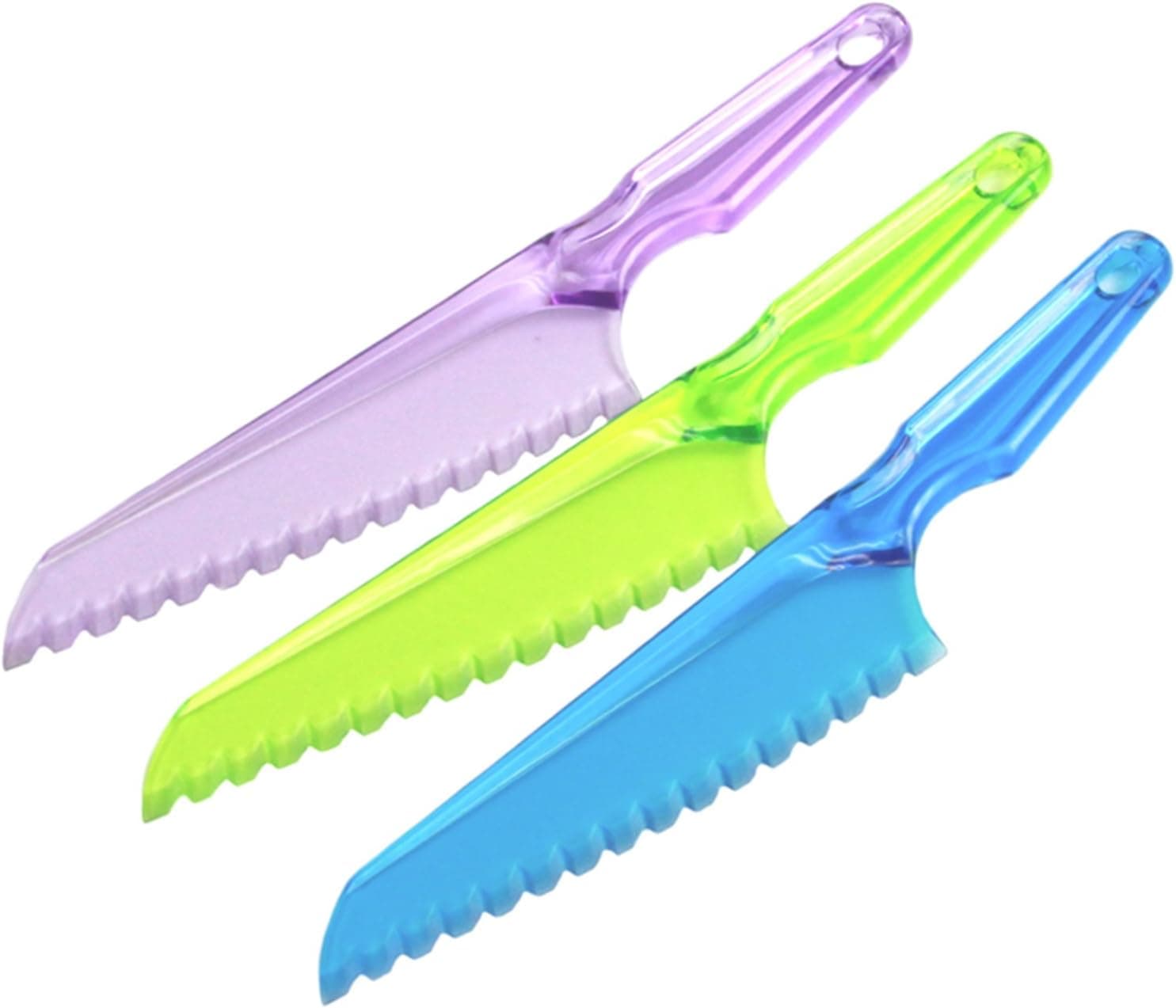 Chef Craft Colorful Stain Resistant Serrated 12.5" Lettuce Knife, Purple