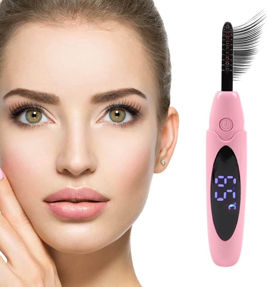 Valentine's Day Gift for Her,Heated Eyelash Curler- A 3D Heated Lash Lifter with USB Charging, Three Speed Heating, Intelligent Temperature Display, The Heated Eyelash Curler for Women Long Lasting
