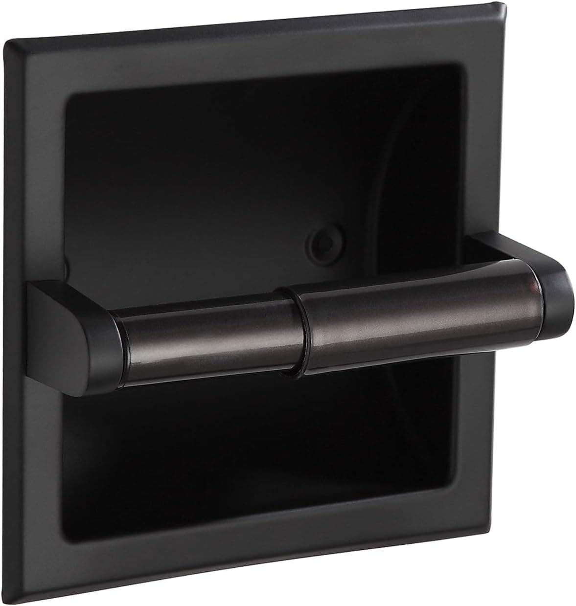 BVL Matte Black Toilet Paper Holder, Bathroom Wall Mount Toilet Paper Holder Black - Rear Mounting Bracket Included, Toilet Paper roll Holder
