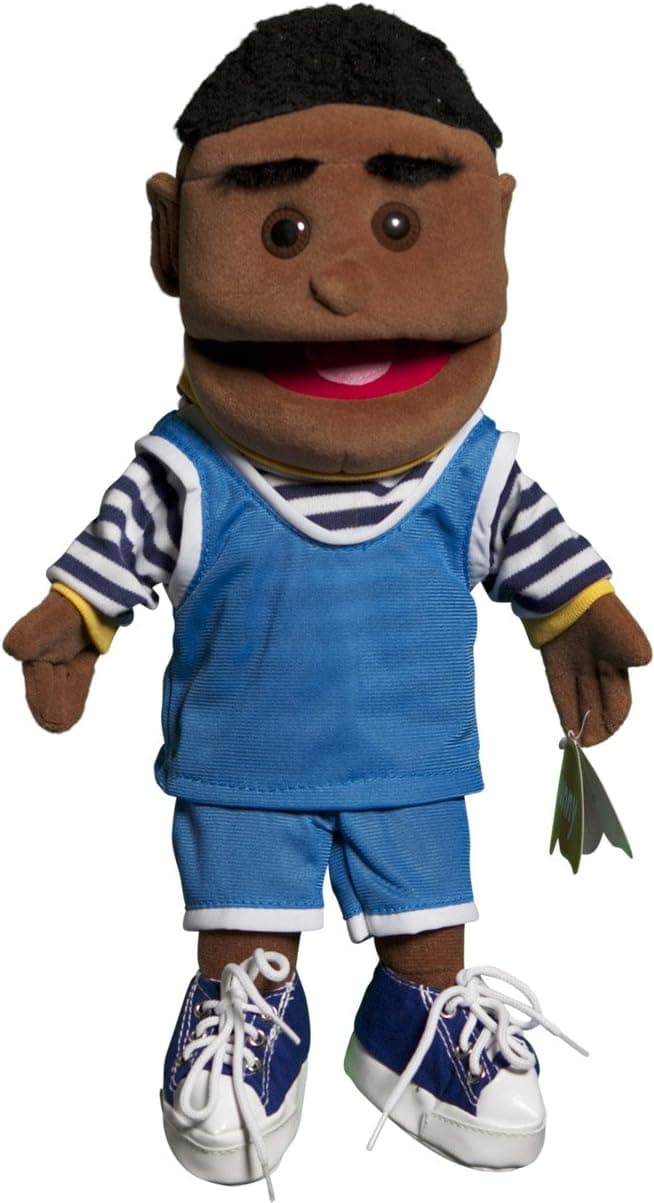 Sunny Toys 14" Ethnic Boy in Blue Top Glove Puppet