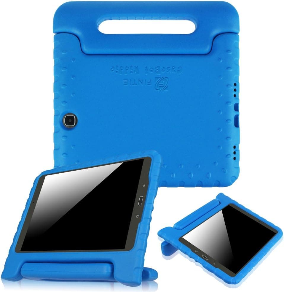 Fintie Samsung Galaxy Tab A 9.7 Kiddie Case - Light Weight Shock Proof Convertible Handle Stand Kids Friendly for Samsung Tab A 9.7-Inch Tablet SM-T550, SM-P550 (with S Pen Version), Blue