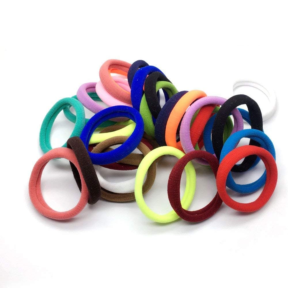 66 PCS Hair Bands Elastics Tie Stretch Rope Ponytail Seamless Headband for Thick Heavy and Curly Hair, No Crease Elastics Ouchless Holders