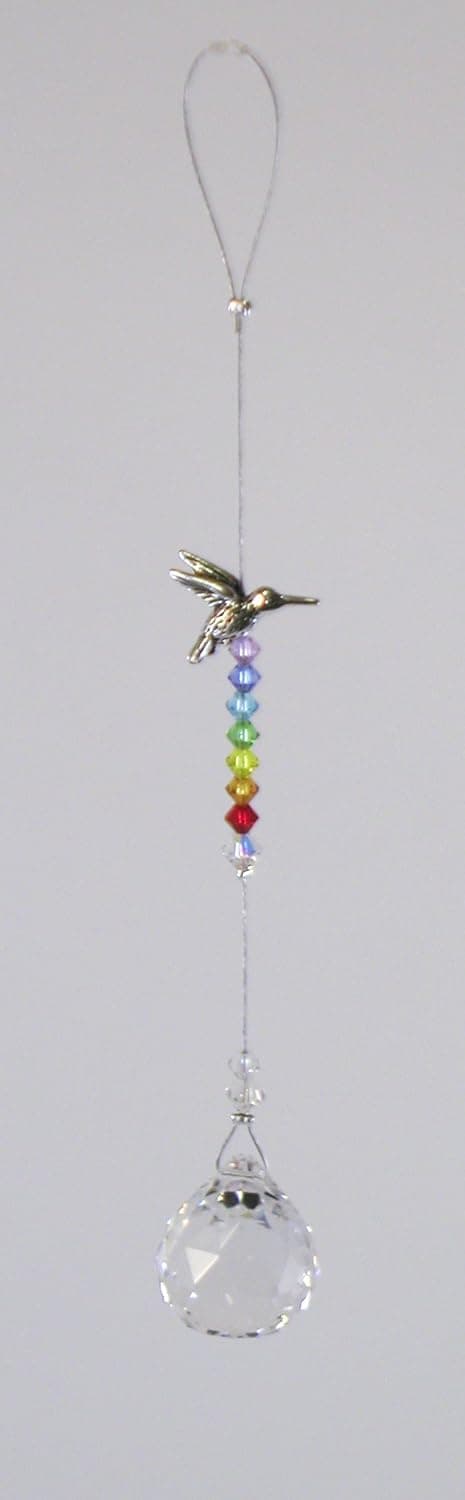 Oh My Gosh ! Crystals Hang Decor Hummingbird Mini Chakra Rainbow Maker Tangelum Housewarming