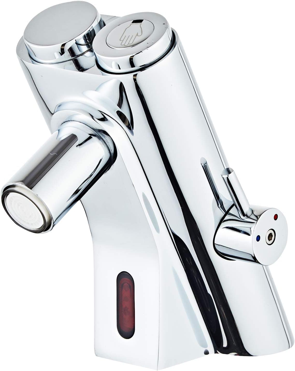Touchless Bathroom Faucet with Two Function Automatic Sensor Faucet with Dual Motion Module Chrome