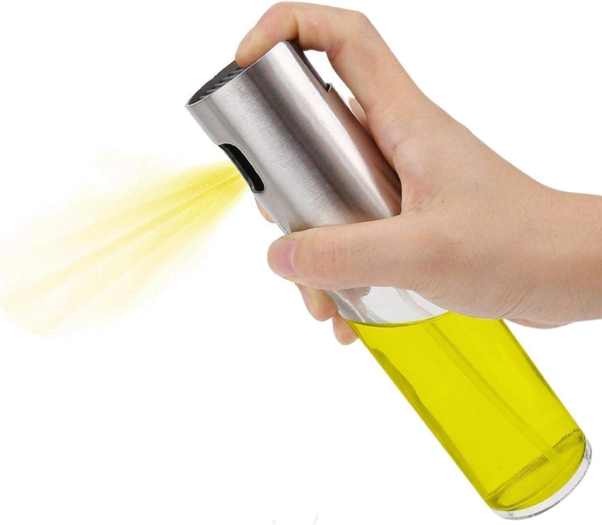 orlanPortable Olive Oil Sprayer Dispenser for Cooking/BBQ/Salad/Stainless Steel Grilling Oil glass Bottle