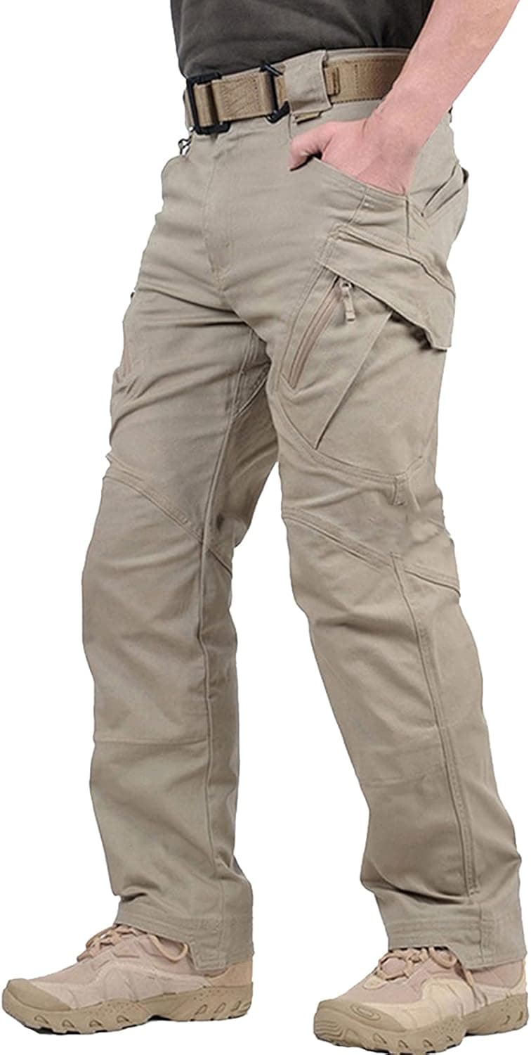 TMILIATRAY Men's Outdoor Work Pants Lightweight Military Tactical Pants Rip-Stop Casual Cargo Pants Men TACT BESU Khaki 36W x 32L