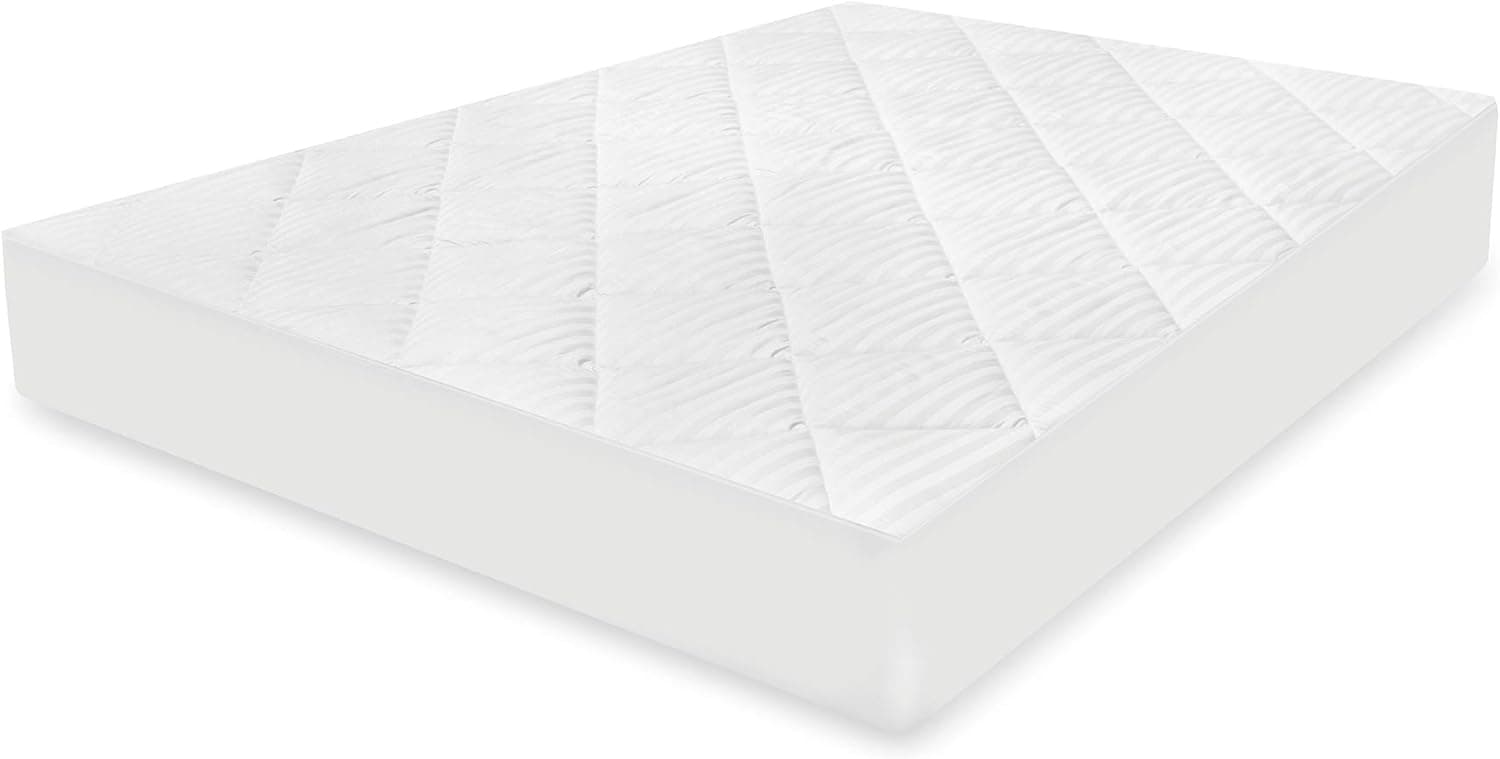 Restonic 300 Thread Count Striped Mattress Pad, Queen