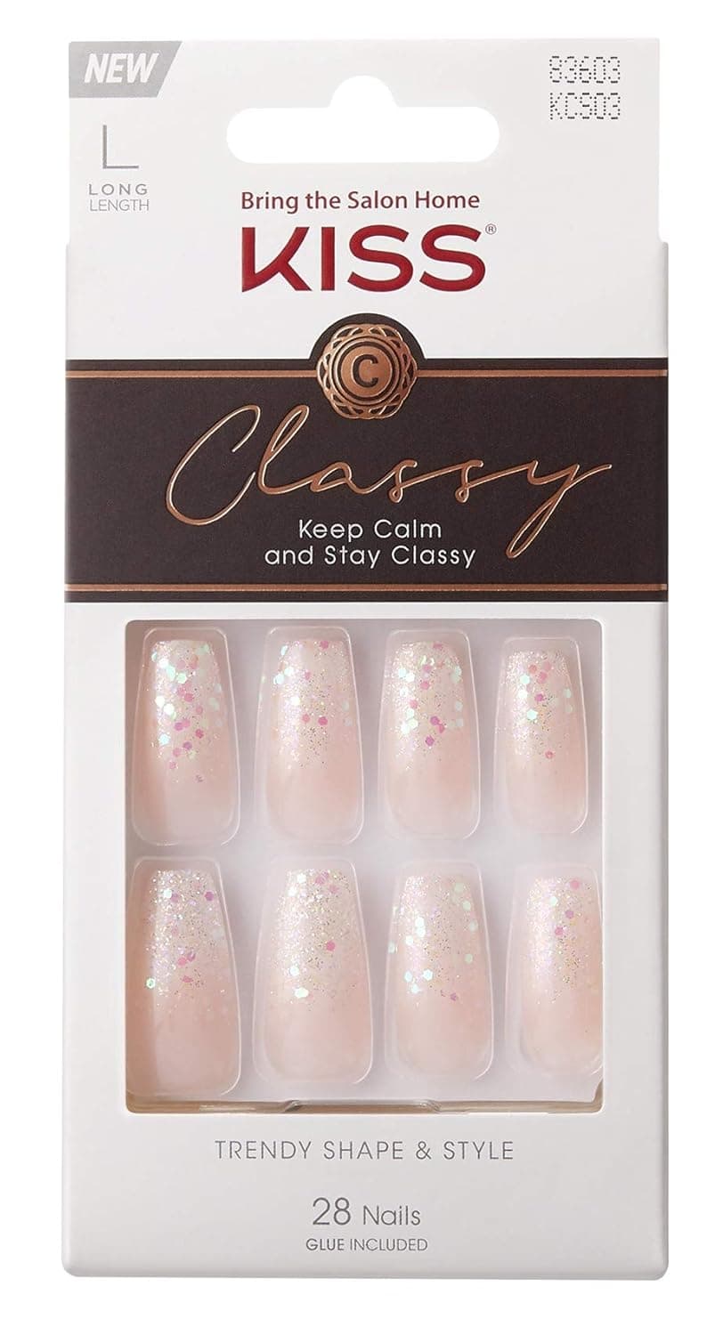 Kiss Classy Nails 28 Count Scrunchie Long Length (Pack of 2)