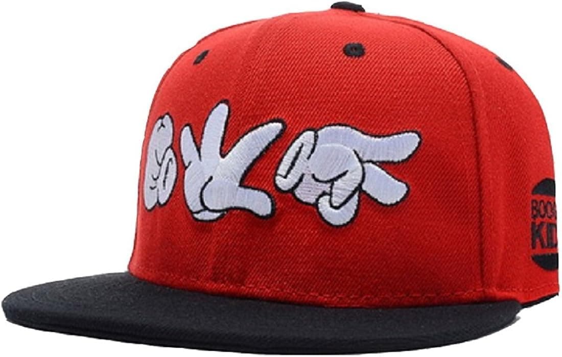 Cool Kings Cartoon Mickey Hands Red Snapback Cap Hat for Men Baseball Cap