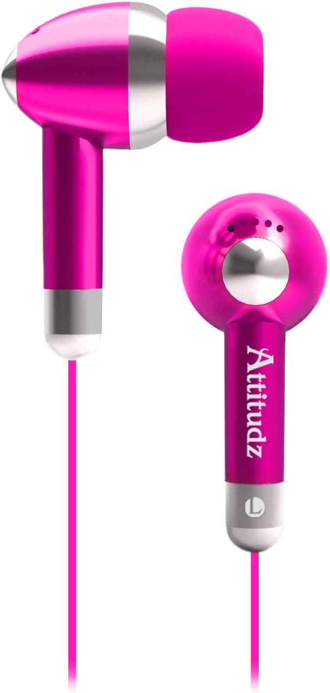 Coby CVE53PNK Jammerz Attitduz Stereo Earphones, Pink (Discontinued by Manufacturer)