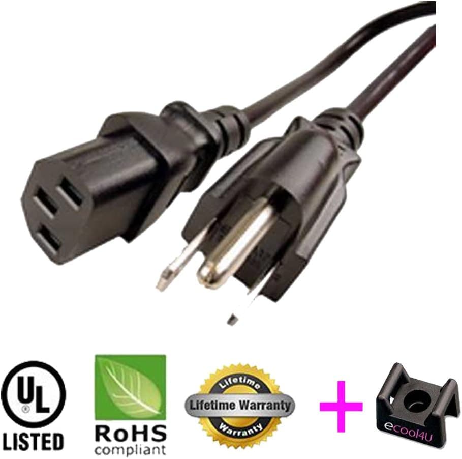 AC Power Cord Cable Plug for Panasonic Viera TC-P42X1 TC-P42S2 TC-P42C2 TC-P42S1-12ft
