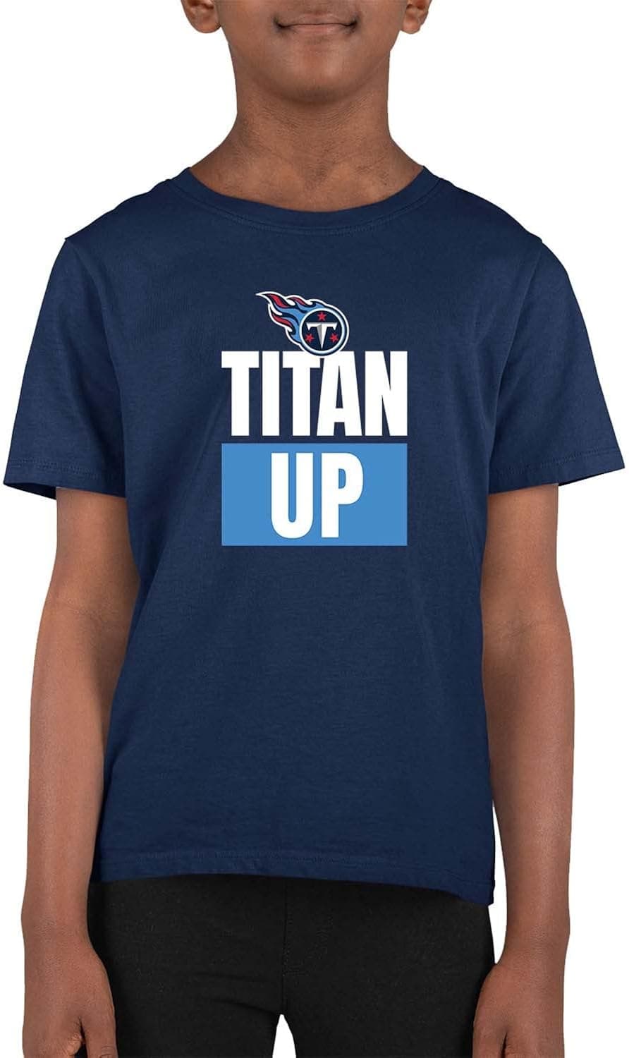 NFL Youth Team Slogan Short Sleeve Lightweight T Shirt, Team Apparel Tee, Unisex NFL Gear for Boys and Girls