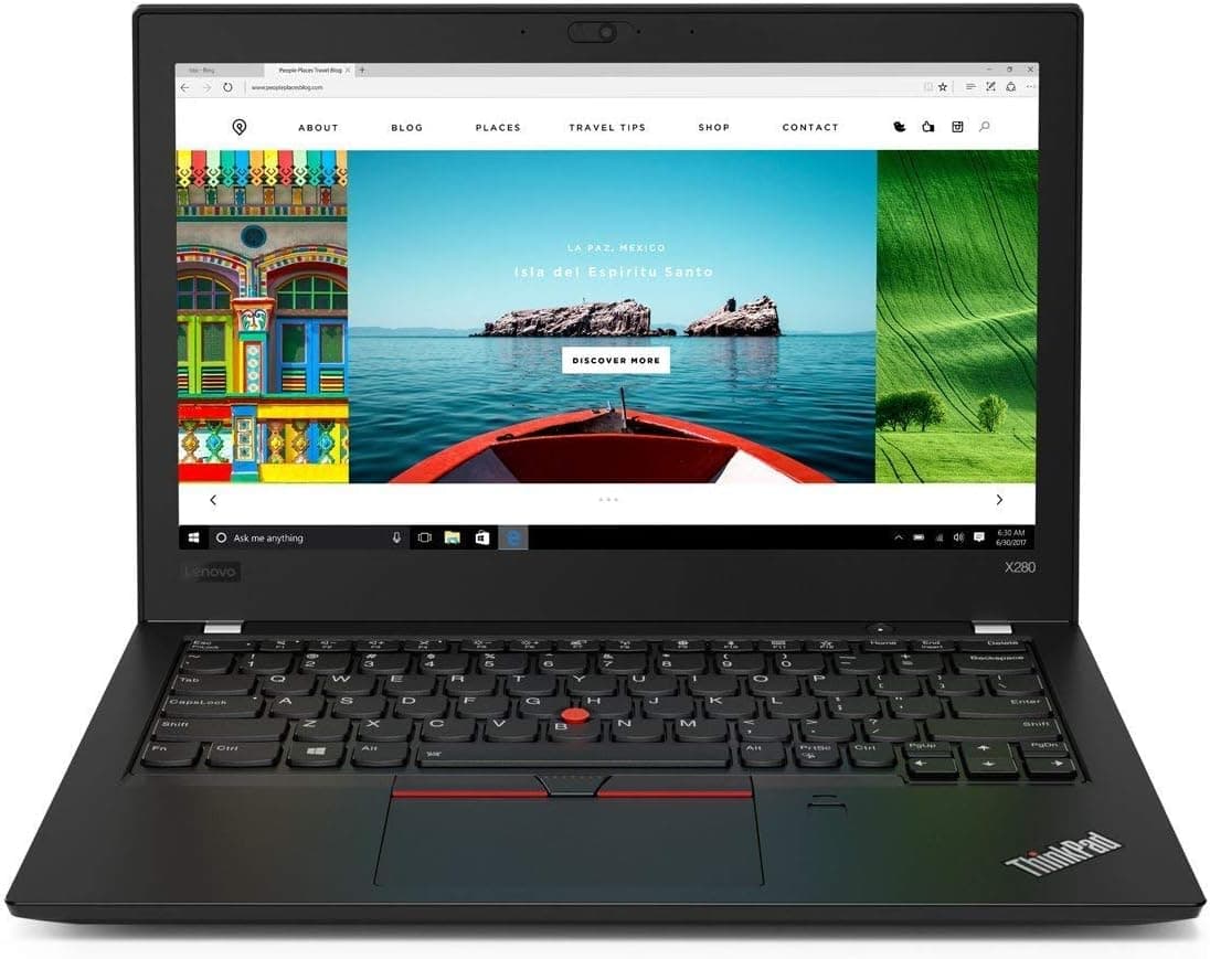 Lenovo ThinkPad X280 Laptop: Core i5-8350U, 256GB SSD, 8GB RAM, Windows 10 Pro, Backlit Keyboard, Fingerprint Reader