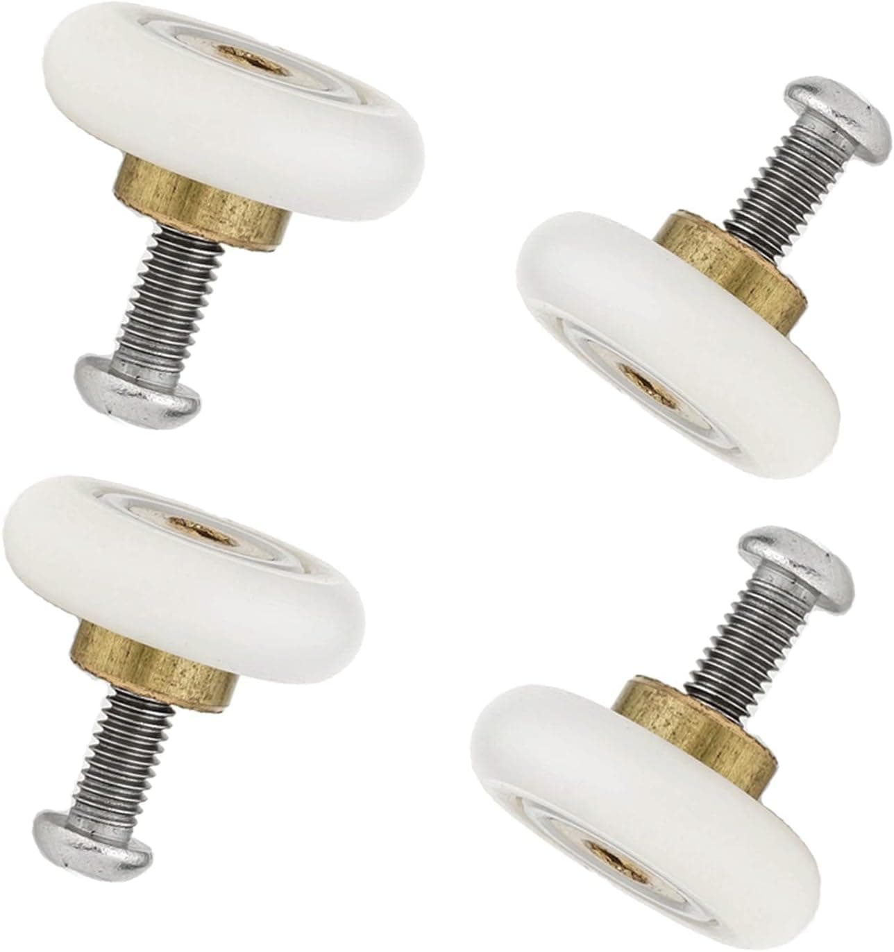 4pcs x Shower Door Rollers,Roller Diameter 19/23/25mm for The Bathroom Pan Glass Sliding Door Pulleys/Runners/Wheels (25mm)