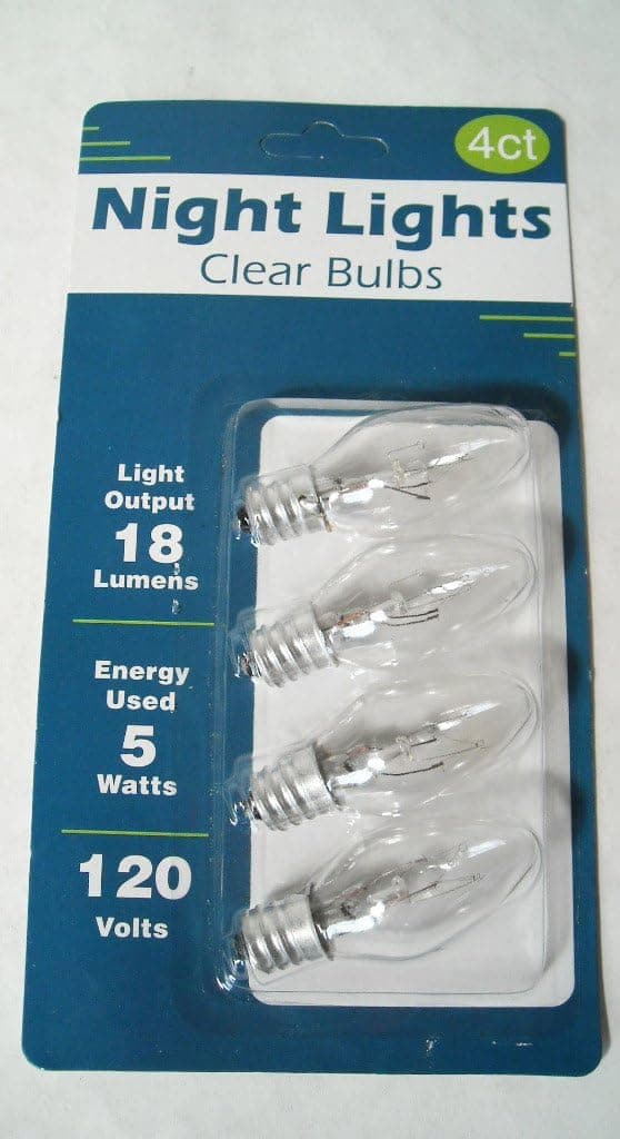 Home Life Essentials Night Light Clear Bulbs 4ct