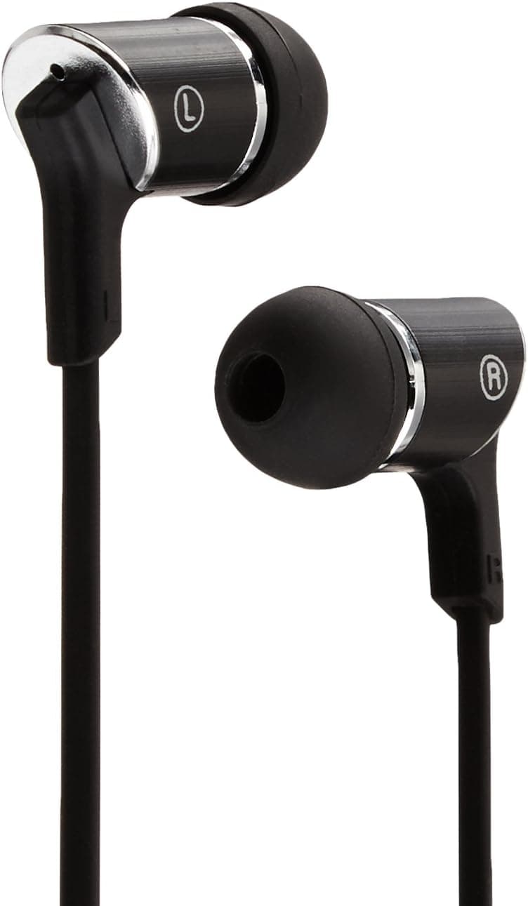 Amazon Basics In-Ear Headphones with Microphone (Tangle-Free Cable)