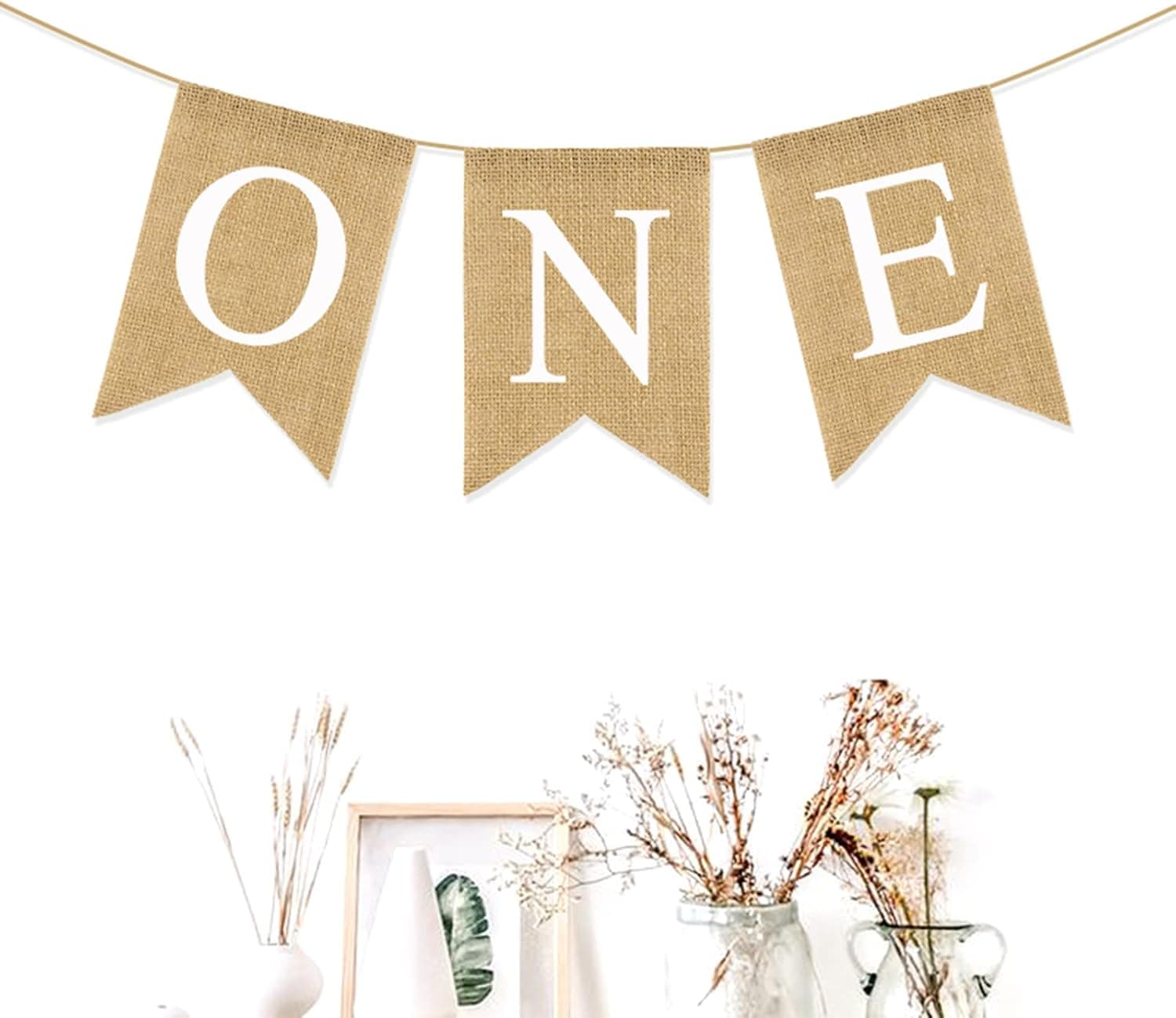 Banner for Nursery Decor First Birthday Party Rustic Theme Decoration for boy or Girl,1st Birthday Party Supplies High Chair Banner Birthday Banner for Boy Girl Party
