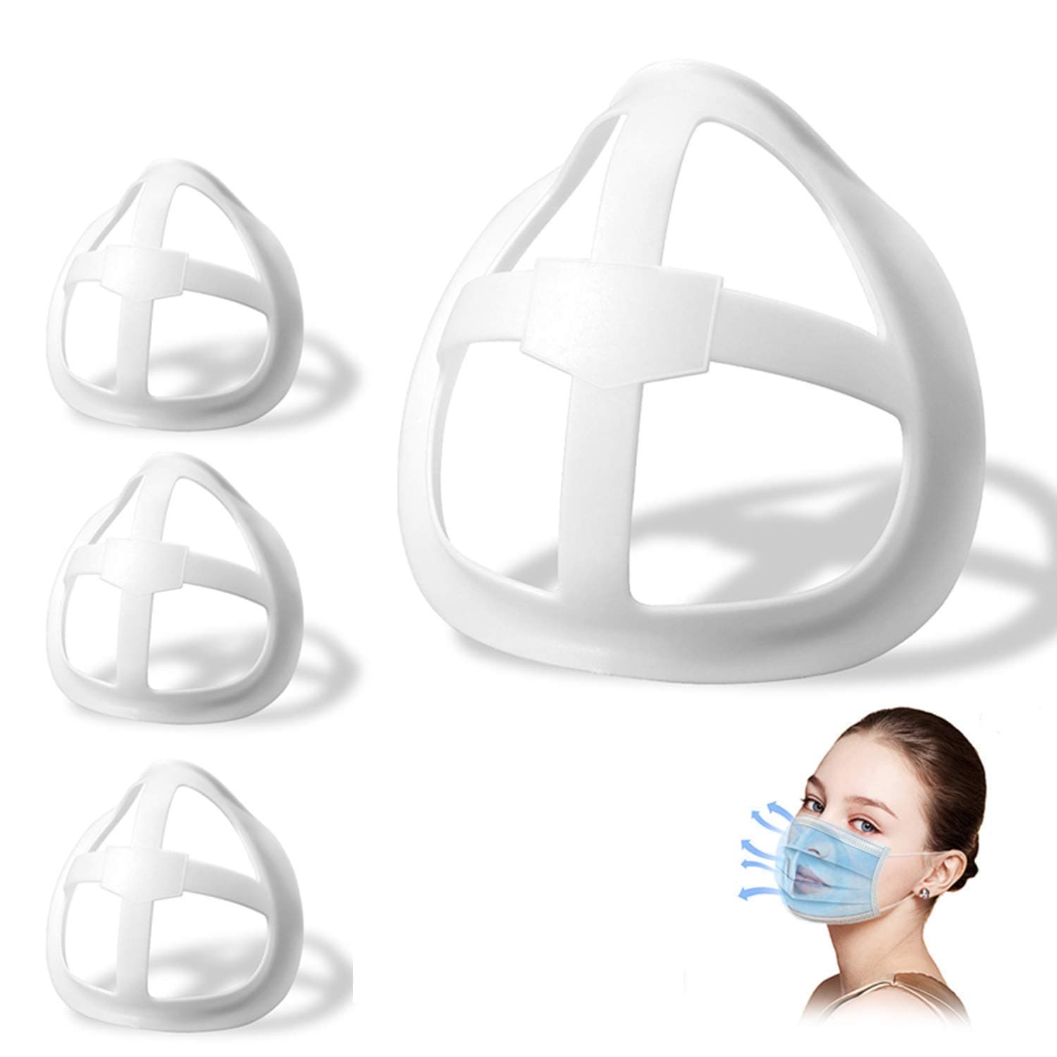 Bracket for Inner Support Frame,4 Pack White 3D Comfortable Reusable Washable Holder